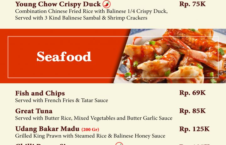  20) special menu & seafood 
