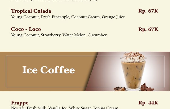  4) young coconut & ice coffee 