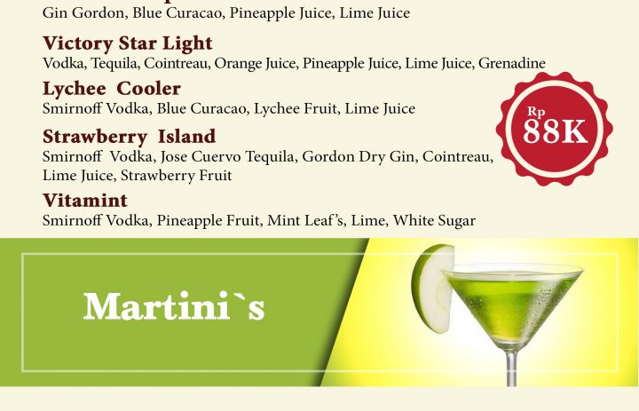  5) signature cocktail & martini 